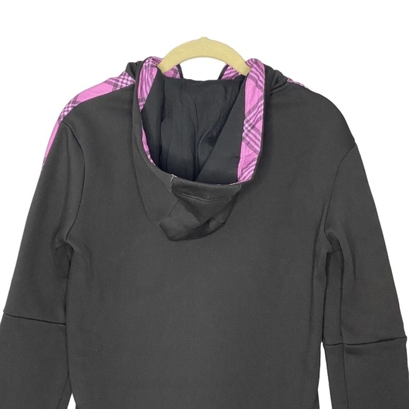 ADIDAS Tiro Winterized Hoodie Sweatshirt Track Jacket Black Lilac 3/4 Zip S NWT - Picture 8 of 16